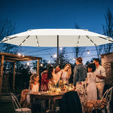 4goodz Duo-parasol 460x270 - brede XL parasol - Donkergrijs
