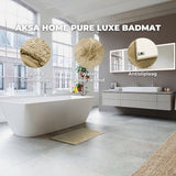 AKSA Home® Badmat 50x80 cm - Douchemat antislip - Badmat antislip - Badkamermat - Vloerkleed - Beige