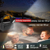 NovaWare NoodRadio Solar Opwindbaar - FM-AM - Powerbank Zonneenergie met 20.000mAh - Noodpakket - Draagbare Radio op batterijen – Zwart