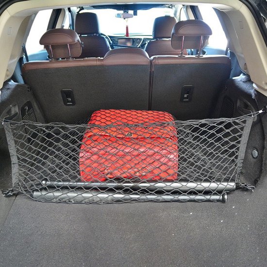 Bagagenet Auto – Kofferbaknet 110x60 cm – Elastisch Opslagnet met Bevestigingsmateriaal – Universeel Laadruimte Organizer – Anti-Slip Bagage Houder