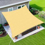 Schaduwdoek Waterafstotend – Vierkant 3x3m – UV-bescherming & Windbestendig – Ademend HDPE Zonnezeil – Tuin, Terras, Balkon, Zwembad – Beige