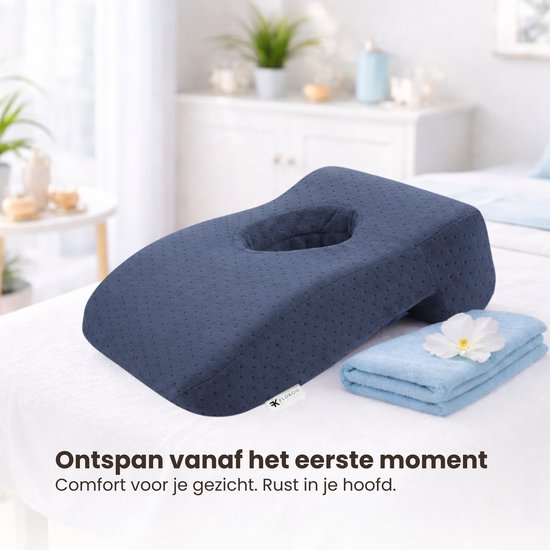 Gezichtskussen voor Massage - Blauw - Massage Kussen - Massagekussen voor Kind en Volwassenen - Hoofdsteun Massagetafel