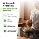 MoreCore Inductie Adapter 20cm - Inductie Adapterplaat - Inductie Beschermer - Kookplaat Beschermer - Inductieplaat - RVS