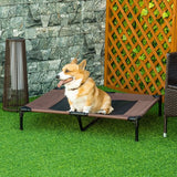 Ventilerend Hondenligbed 92x76x18cm- Comfortabele hondenstretcher - Bruin