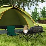 Opvouwbare Campingtafel met Oprolbaar Tafelblad van Aluminium - 95 x 55 cm - Zwart