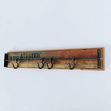 Atelier Kapstok 4 haaks Hout/Metaal 94x16x6 cm - Bruin