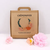 DIY Krans Maken Set van Crêpepapier Complete Creatieve Knutselset voor Papieren Bloemenkrans Inclusief Instructies voor Volwassenen en Kinderen