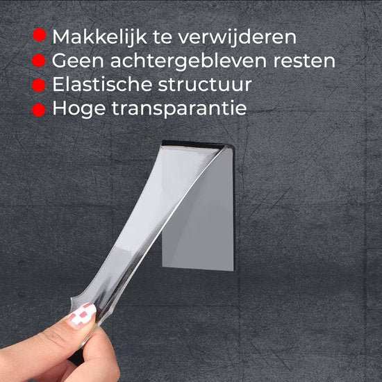 24ME® 4.5 Meter Dubbelzijdig Montagetape - Incl. Bewaar Etui - Sterke Hechting - Transparant - Nano tape