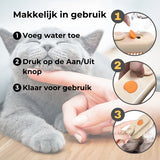 NOVIFY® Luxe Kattenborstel - Hondenborstel - Kattenkam met Massagefunctie - met Stoom - Kortharig - Langharig - Kaki
