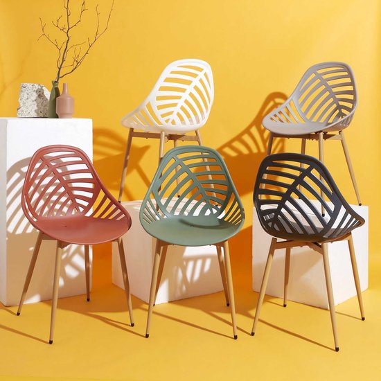 Home Deco Factory Almeria 4 stuks Comfortabele tuinstoelen - Grijs