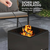 4goodz Vuurkorf incl. Aspook 48x48x41 cm - Zwart