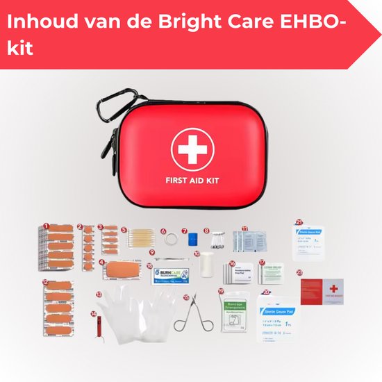 Bright Care® Compleet Noodpakket – Noodradio - Oplaadbare Radio met Powerbank & 104-delige EHBO Kit – Voor Thuis, Auto, Reizen en Outdoor