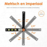 Vesfy Zwaaihaak Digitaal met Waterpas - 320mm - 360 Graden - Hoekmeter - Blokhaak - Winkelhaak