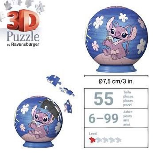 Puzzle-Ball Disney Stitch (Design 2) - 54 stukjes