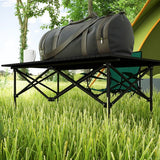 Opvouwbare Campingtafel met Oprolbaar Tafelblad van Aluminium - 95 x 55 cm - Zwart