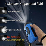 NovaWare Noodradio Solar Opwindbaar - Powerbank Zonneenergie met 5000mAh - FM-AM - Noodpakket - Draagbare Radio – Batterij - Blauw