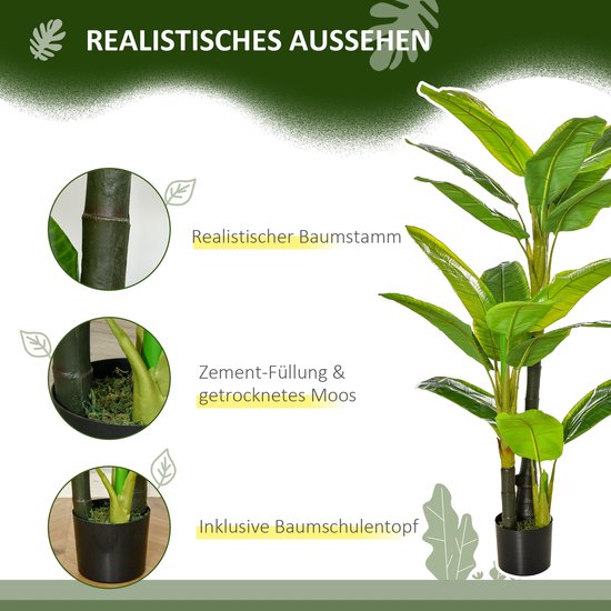 4goodz Decoratieve Kunstplant Bananenboom 150 cm
