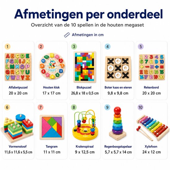 - Tangram - Houten speelgoed - 3 - Educatief - Vanaf 3 Jaar
