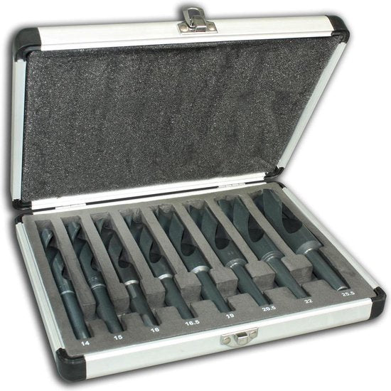 Spiraalboor-set HSS in aluminium koffer- 8 delig - 14-25,5mm - Hanse Werkzeuge