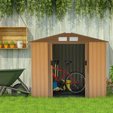 4goodz Gereedschapsschuur Metaal 127x213x185 cm - Bruin