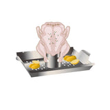 4cookz 3-in-1 RVS groente en kip rooster - chicken on beercan rooster