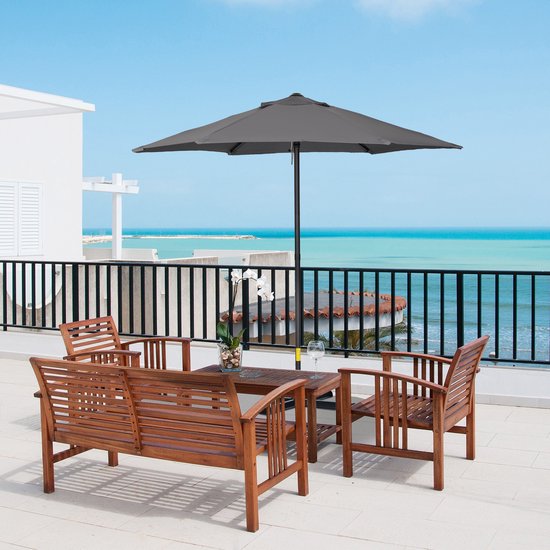 4goodz Parasol Ø196 - parasol voor Strand Balkon Tuin