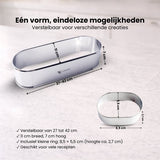 Roestvrijstalen sloffenring - Complete Set - Verstelbaar Bakframe - RVS - 27 - 40 cm – Sloffen – Taarten - Vruchtentaarten - Bakslof Verstelbaar
