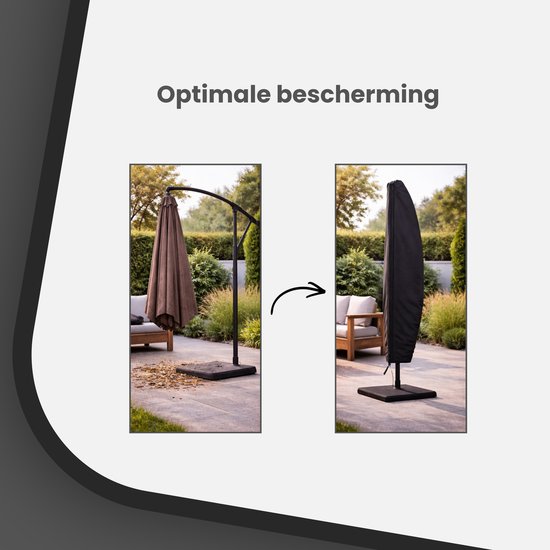 Parasolhoes - Zwart - Waterbestendige hoes voor Zweefparasol