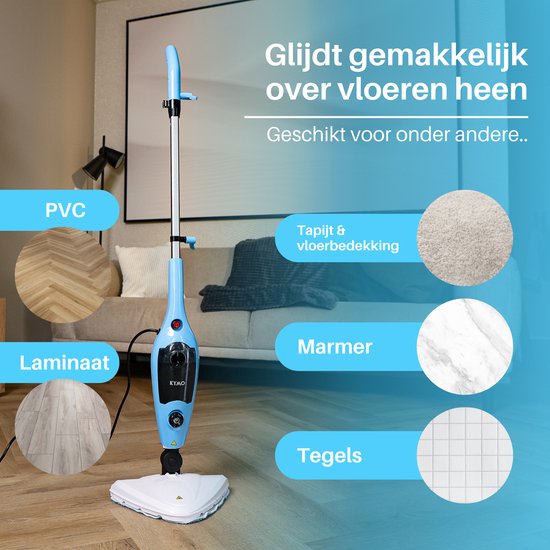 Kymo Stoommop - Stoomreiniger vloer - Stoomdweil - Vloerreiniger - Elektrische Dweil