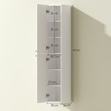 Badkamerkast Wandgemonteerd - gelakt - 6 planken - MDF - Wit