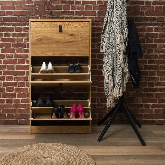 4goodz schoenenkast 3 lades 60x24x118 - voor 18 paar