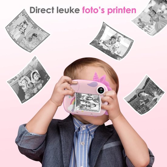 Vesfy Kindercamera met printer - 1080P HD - 32GB - USB Oplaadbaar - 3 tot 14 jaar