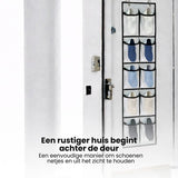 Schoenenkast Hangend - Schoenenzak 12 vakken - Opbergen van Schoenen aan Deur - Schoenenzak Wit - Oplossing voor rondslingerende schoenen - Hoogwaardige Schoenenkast