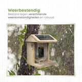 Viervoeter - Vogelvoederhuisje - Vogelhuisje met Camera - AI vogelherkenning - 1080 HD - Audio
