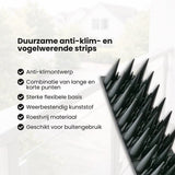 Antiklimstrips - 5 meter (10x 50 cm) - Zwart - Duivenpinnen - Duivenverjager - Vogelverjager - Kattenverjager - Kattenschrik - Vogelwering - Vogelpinnen