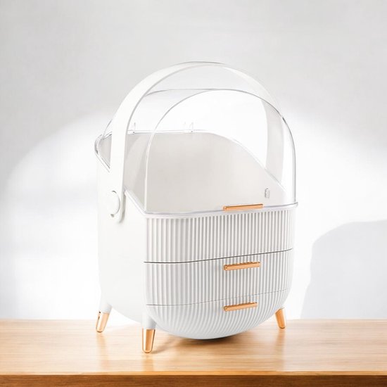 Make up organizer - Wit - 36,5 x 28,2 cm - Opbergdoos - Make up koffer - Skincare organizer