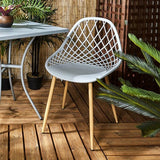 Home Deco Factory Murcia 4 stuks Comfortabele tuinstoelen - Grijs