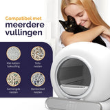 - Automatische Kattenbak - Bedienen via App - 65L - incl matje en 3 rollen opvangzakjes