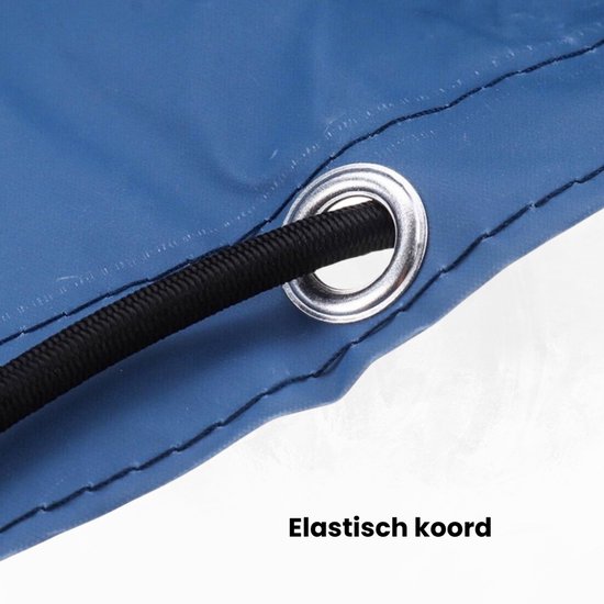 Aanhangwagen Afdekhoes - 258 x 138 x 5 cm - Blauw - Aanhangerzeil met Elastisch Koord - Waterafstotend - Aanhangwagnet