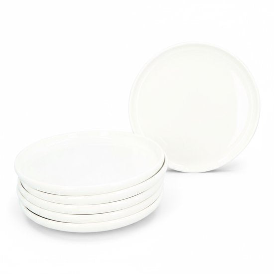 Serviesset Nora 18 delig - 6 persoons servies porselein - Wit