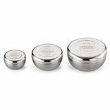 RVS Lunchbakjes Set met Deksel – 3 Delige Bewaarbakjes van RVS 304 – Herbruikbare Vershoudbakjes – Lunchbox Set – 170 ml, 320 ml & 420 ml
