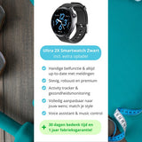 Nexvex® Ultra 2X Smartwatch - Sporthorloge met Belfunctie - Bloeddrukmeter - Stappenteller - Hartslagmeter - Bluetooth Activity Tracker - Android, iOS - 1.46 Inch - Zwart - Siliconen