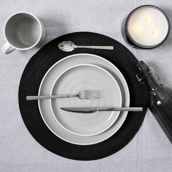 6 persoons 18-delig servies Aardewerk Bi-Color
