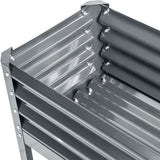 Verhoogde Plantenbak Weerbestendig 100 cm x 45 cm x 80 cm - zilver