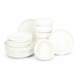 Serviesset Nora 18 delig - 6 persoons servies porselein - Wit