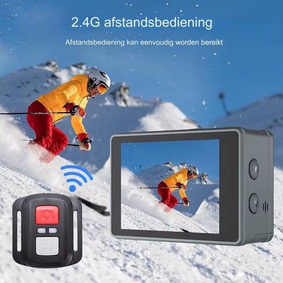 NovaWare Action Camera 5K - Vlog Camera - Onderwater Camera - Waterdicht tot 30M - Actie Camera - 24MP - Ultra 4K met 60 FPS - Beeldstabilisatie EIS - IMX sensor