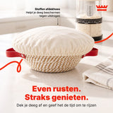 Zuurdesem Starterset – Complete Broodbakset met Rijsmand 23 cm – Glazen Starterpot – Deense Deeggarde – Deegschrapers – Broodmesje – Bakset voor Zuurdesembrood