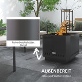 4goodz Vuurkorf incl. Aspook 48x48x41 cm - Zwart