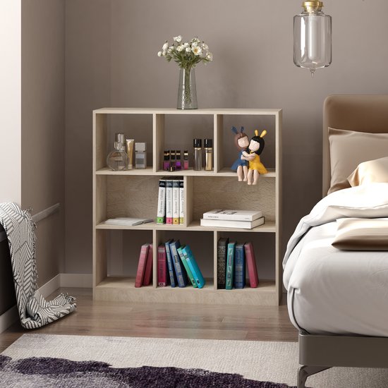 4goodz Boekenkast 8 Vakken 30x 97,5x100 cm - Eikenlook