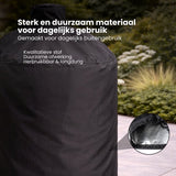 BBQ Hoes Waterafstotend en Rond - Zwart - 21 tot 25 inch - Ø98x115cm - Universeel - Geschikt voor Kamado, Big Green Egg en Grill Guru